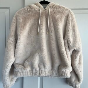 Express Faux Fur Pullover Hoodie
